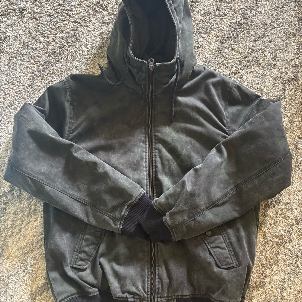 Divided Black Camouflage Bomber Jacket
